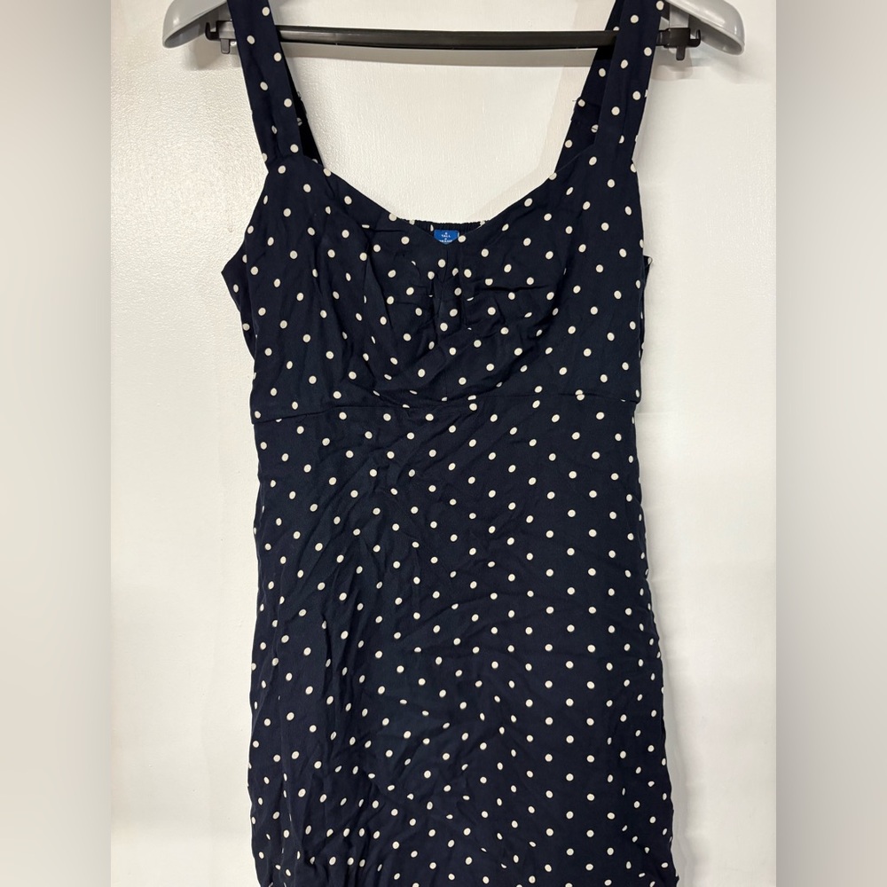 Old Navy Navy Blue Polka Dot Dress